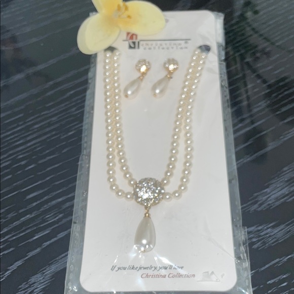 Christina Jewelry - Christina Silver and White Necklace